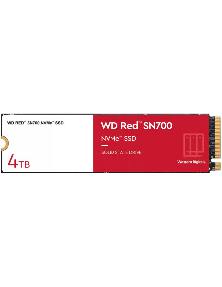SSD NAS WD Red SN700 4TB M.2 2280-D5-M PCIe Gen3 x4 NVMe, Read/Write: 3400/3100 MBps, IOPS 550K/520K, TBW: 5100 "WDS400T1R0C"