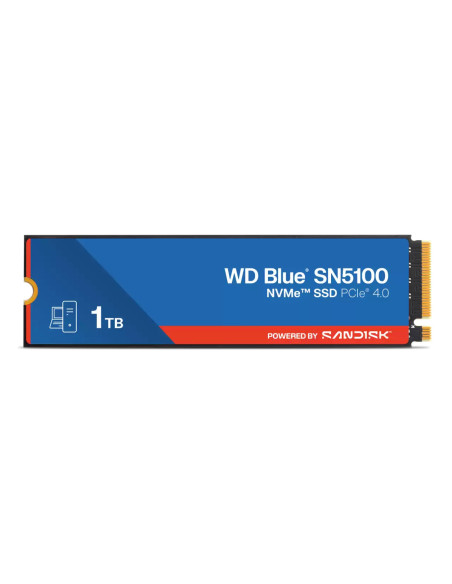 SSD WD Blue SN5100 1TB M.2 2280 PCIe Gen4 x4 NVMe QLC 3D, Read/Write: 7100/6700 MBps, IOPS 1000K/1300K, TBW: 600 "WDS100T5B0E-00
