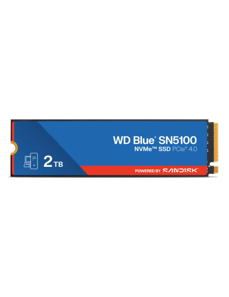 SSD WD Blue SN5100 2TB M.2 2280 PCIe Gen4 x4 NVMe QLC 3D, Read/Write: 7100/6700 MBps, IOPS 1000K/1300K, TBW: 900 "WDS200T5B0E-00
