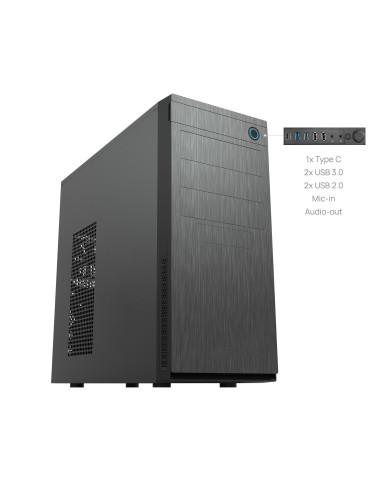 CARCASE Chieftec, "Elox" middle tower Black,...