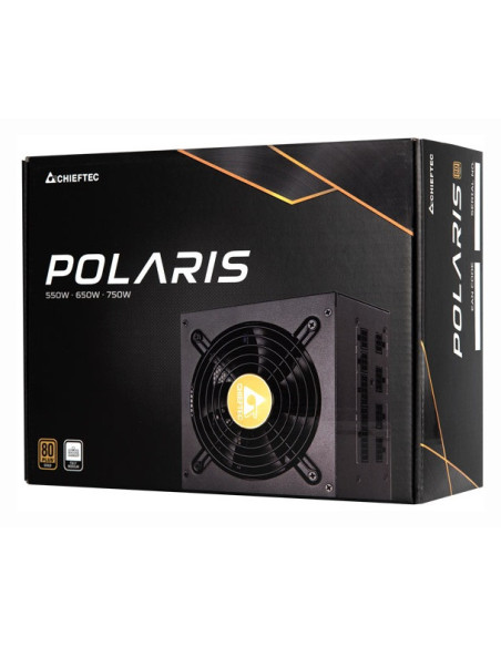 SURSA Chieftec Polaris 750 W, modulara, certificare 80 Plus Gold, ventilator 120 mm x 1, PCI-E 6+2 pin x 4, SATA x 8, "PPS-750FC