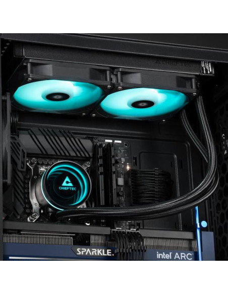 COOLER Chieftec "Iceberg 240 RGB", skt. Intel si AMD, racire cu lichid, 2 x 120mm, 500 - 2200 RPM, iluminare RGB - infinity mirr