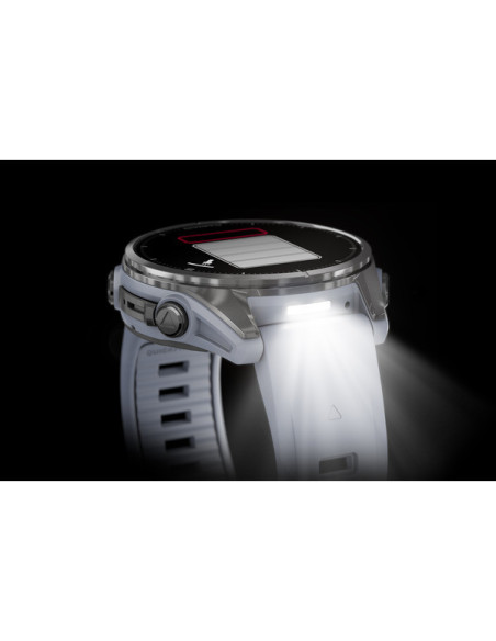 Smartwatch fenix 8 43 mm AMOLED Silver with Whitestone silicone band "010-02903-00"