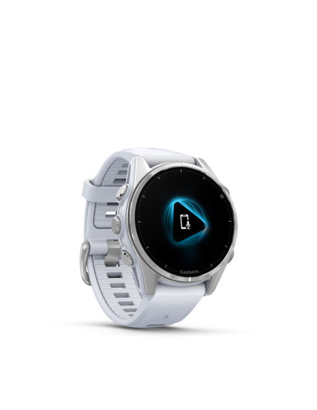 Smartwatch fenix 8 43 mm AMOLED Silver with Whitestone silicone band "010-02903-00"