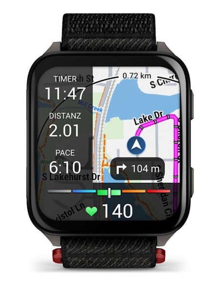 Smartwatch Venu X1 Black with Slate Titanium Caseback and Black ComfortFit Nylon Band "010-02980-02"