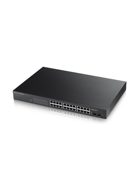 SWITCH. PoE ZyXel, port Gigabit x 24, SFP SFP x 2, managed, rackabil, carcasa metalica, "GS190024HPV2-EU0101F"