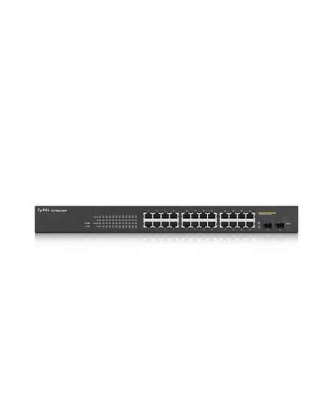 SWITCH. PoE ZyXel, port Gigabit x 24, SFP SFP x 2, managed, rackabil, carcasa metalica, "GS190024HPV2-EU0101F"