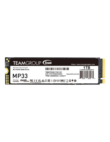SSD TEAMGROUP MP33, 1TB, PCIe Gen3x4 M.2 2280,...
