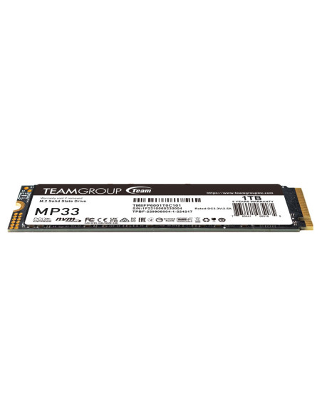 SSD TEAMGROUP MP33, 1TB, PCIe Gen3x4 M.2 2280, 3D TLC NAND NVMe, R/W: 1800/1500 MB/s, "TM8FP6001T0C101"