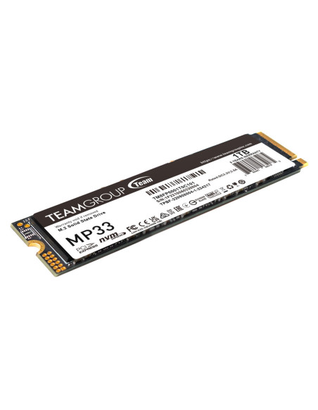 SSD TEAMGROUP MP33, 1TB, PCIe Gen3x4 M.2 2280, 3D TLC NAND NVMe, R/W: 1800/1500 MB/s, "TM8FP6001T0C101"