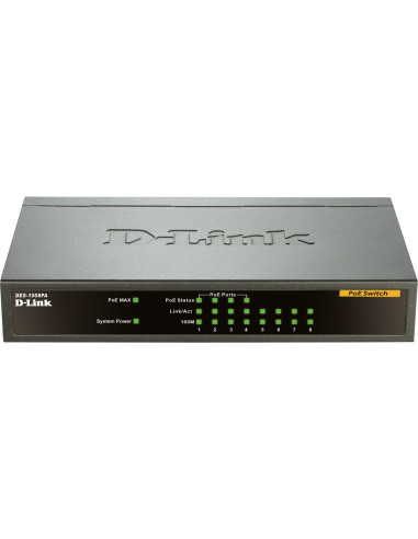 SWITCH PoE D-LINK 8 porturi 10/100Mbps (4 PoE),...