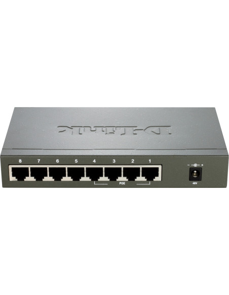 SWITCH PoE D-LINK 8 porturi 10/100Mbps (4 PoE), IEEE 802.3af, carcasa metalica, "DES-1008PA"