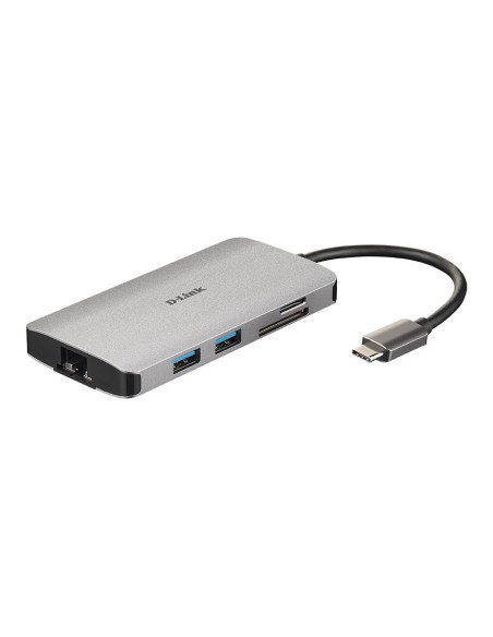 HUB extern D-LINK, porturi Gigabit LAN x 1, SD/microSD Dual Card Reader x 1, USB 3.0 x 3, HDMI x 1, USB Type C x 1, conectare pr