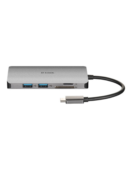 HUB extern D-LINK, porturi Gigabit LAN x 1, SD/microSD Dual Card Reader x 1, USB 3.0 x 3, HDMI x 1, USB Type C x 1, conectare pr