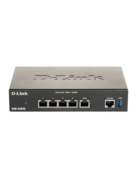 ROUTER D-Link VPN wired Gigabit, 1× Gigabit RJ45 WAN, 1× Gigabit RJ45 WAN/LAN, 1× Gigabit RJ45 LAN, 1 x USB 3.0, 3-in-1 Gigabit