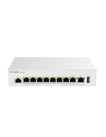 ROUTER D-Link wired 2.5 Gigabit, 1 x Gigabit WAN, 1 x 2.5G WAN/LAN, 7 x 2.5G LAN, 8 Port 802.3at PoE output, tehnologie VPN "DBR