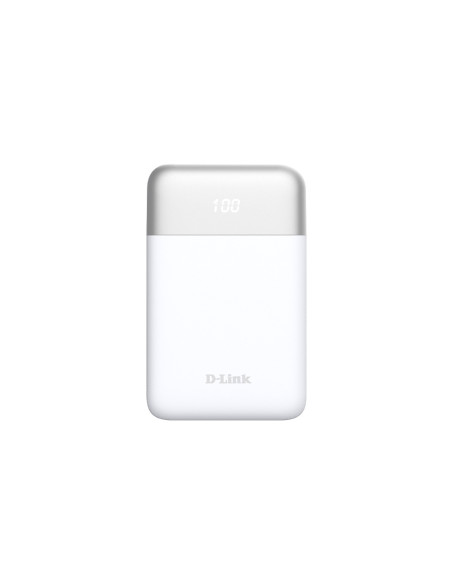POWER BANK D-Link, 10000mAh 18W max, USB PD 3.0 si QC 3.0, 1 x USB Type-C, 1 x USB,dimensiuni 105 x 72 x 23 mm, alb "DPP-101"
