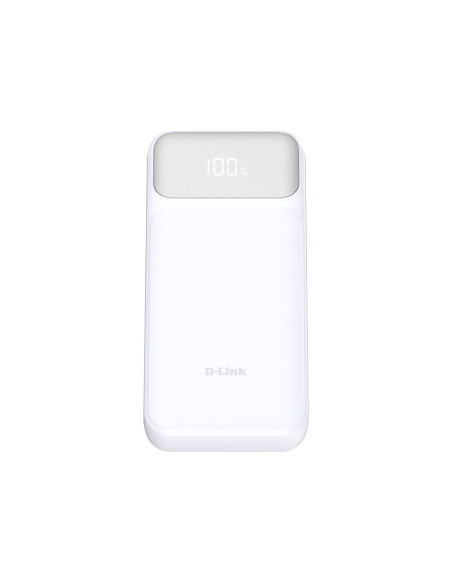 POWER BANK D-Link, 20000mAh 65W max, USB PD 3.0 si QC 3.0, 2 x USB Type-C, 1 x USB, dimensiuni 144 x 69 x 29 mm, alb "DPP-201"
