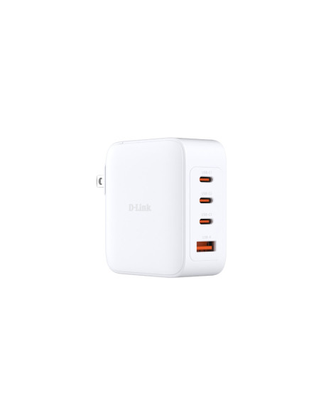 INCARCATOR retea D-Link, Quick Charge GaN PD 3.0, 100W, 3 x USB Type-C 20.0V / 5.0A max, 1 x USB 12.0V / 2.5A , alb "DCP-101"