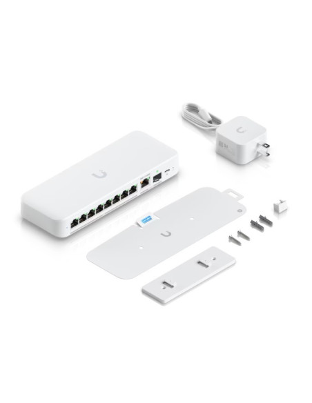 Ubiquiti switch USW-Flex-2.5G-8-EU 8-port 2.5 GbE ports, 10 GbE PoE+ input port for power / SFP+ port combo "USW-FLEX-2.5G-8-EU"