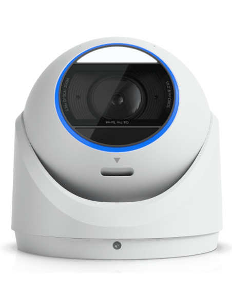 Ubiquiti UVC-G6-Pro-Turret-W All-weather tamper-resistant 4K PoE+ camera with a Multi-TOPS AI engine, 2.36x optical zoom, and a