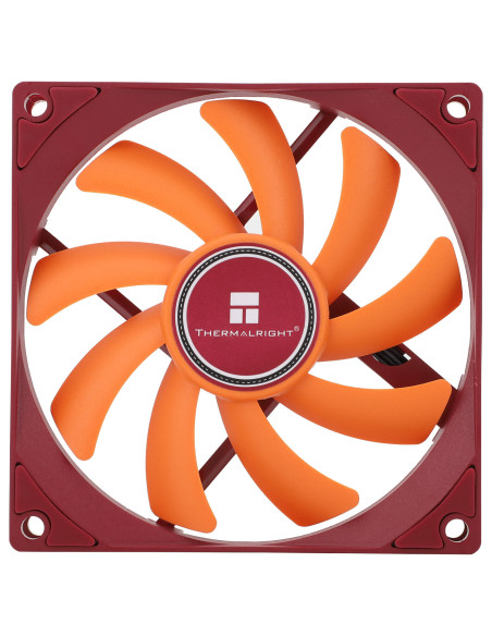 Ventilator Thermalright, 92mm, 2700 rpm, hydraulic bearing, 42.58 cfm, fara LED, 4pin PWM, maro - portocaliu, "TL-9015R"