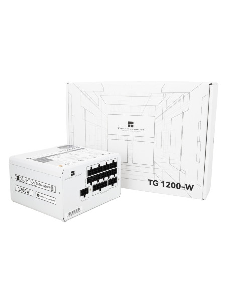 SURSA Thermalright "TR-TG 1200-W", 1200W, certificare 80 Plus Gold, modular, LLC, DC to DC, PCI-E GEN 5.0 ready, fan 120mm, alb,