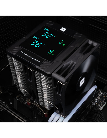 COOLER Thermalright "Peerless Assassin 120 Digital Black" skt. Intel si AMD, racire cu aer, vent. 2 x 120mm (TL-C12C-X28 V2), 18