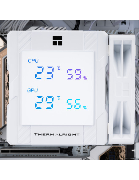 COOLER Thermalright "Peerless Assassin 120 Digital White" skt. Intel si AMD, racire cu aer, vent. 2 x 120mm (TL-C12C-X28 V2), 18