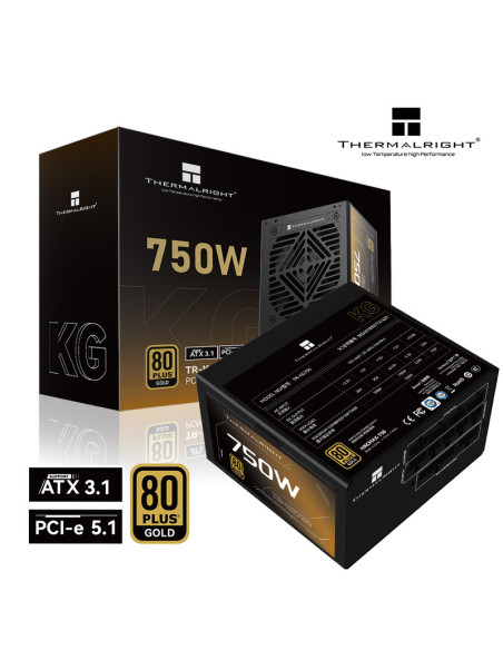 SURSA Thermalright "TR-KG750", 750W, certificare 80 Plus Gold, modular, LLC, DC to DC, fan 120mm, negru, "TR-KG750"