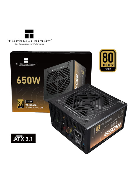 SURSA Thermalright "TR-KG650-sleeved", 650W, certificare 80 Plus Gold, modular, LLC, DC to DC, fan 120mm, negru, "TR-KG650-sleev