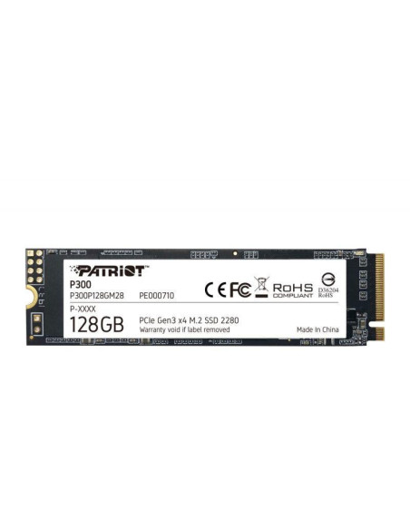 SSD PATRIOT, P300, 128GB, M.2, PCIe Gen3.0 x4, 3D TLC Nand, R/W: 1600 MB/s/600 MB/s MB/s, "P300P128GM28"