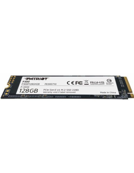 SSD PATRIOT, P300, 128GB, M.2, PCIe Gen3.0 x4, 3D TLC Nand, R/W: 1600 MB/s/600 MB/s MB/s, "P300P128GM28"