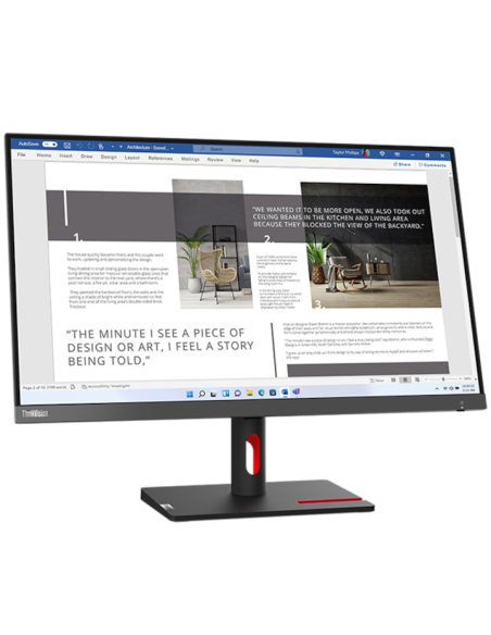 Monitor LED IPS Lenovo ThinkVision S27i-30, 27", Full HD (1920x1080), 100Hz, 4ms, 2x HDMI, VGA, VESA, gri
