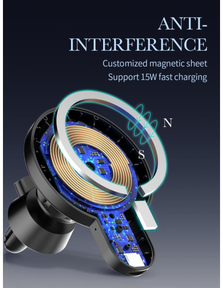 Accesorii SERIOUX SUPORT AUTO SERIOUX WIRELESS 15W CH02W
