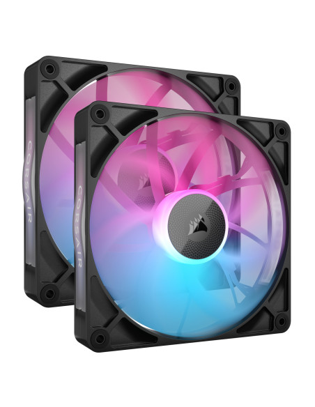 VENTILATOR Corsair iCUE LINK RX140 2x140mm RGB NEGRU, 0.300-1700 RPM +/- 10%,18.1-95.7 CFM, Presiune Statica:0.15-3.79 mm-H2O, 1
