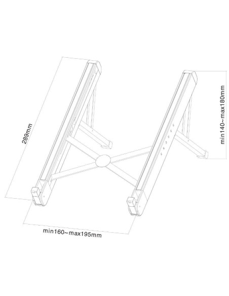 Stand & cooling pad NEOMOUNTS Stand laptop NM 11-17" aluminiu