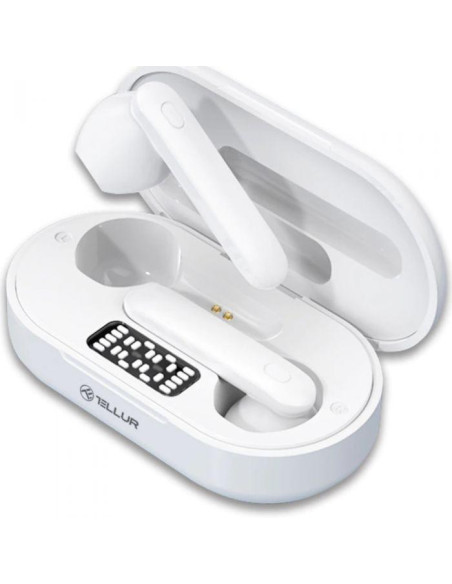 Casti audio TELLUR Casti Bluetooth Tellur Flip TWS, alb