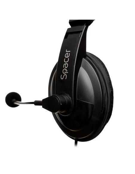 Casti audio SPACER Casti cu micr. Spacer, multimedia, negru