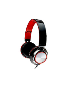 Casti audio SPACER Casti cu micr. Spacer cu fir, negru/rosu