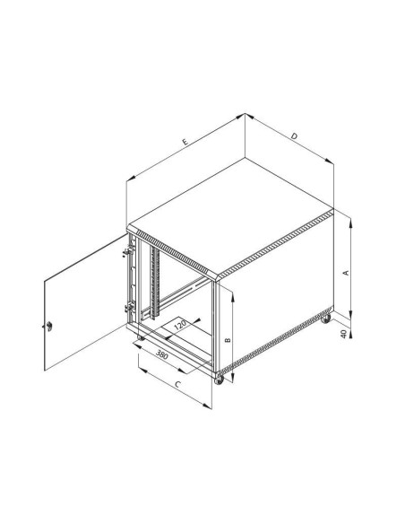 Cabinete metalice / Rack -uri TRITON RACK PODEA 19" 12U 600X1000 GRI