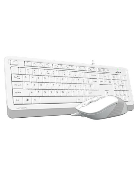Kit mouse tastatura A4TECH Kit A4Tech F1010 cu fir, alb