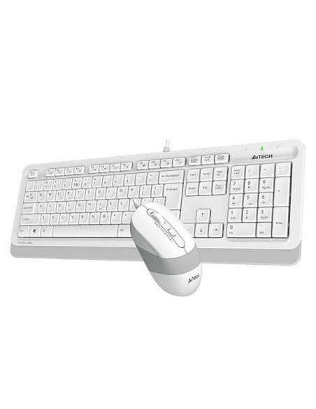 Kit mouse tastatura A4TECH Kit A4Tech F1010 cu fir, alb