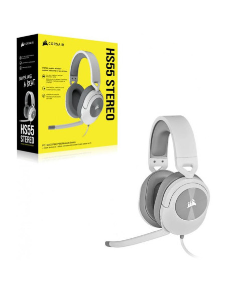 Casti audio CORSAIR Casti Gaming Corsair HS55 Stereo White