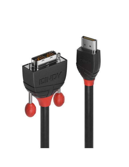 Cabluri video Lindy 3m HDMI to DVI-D Cable, Black Line