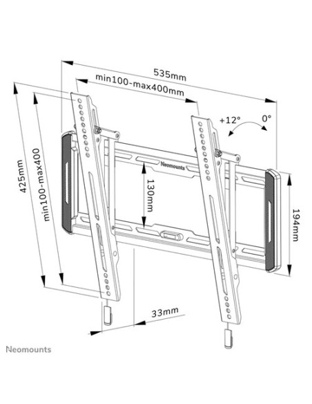 Suport TV / Monitor NEOMOUNTS Suport perete NM 32"-65" 60kg ng