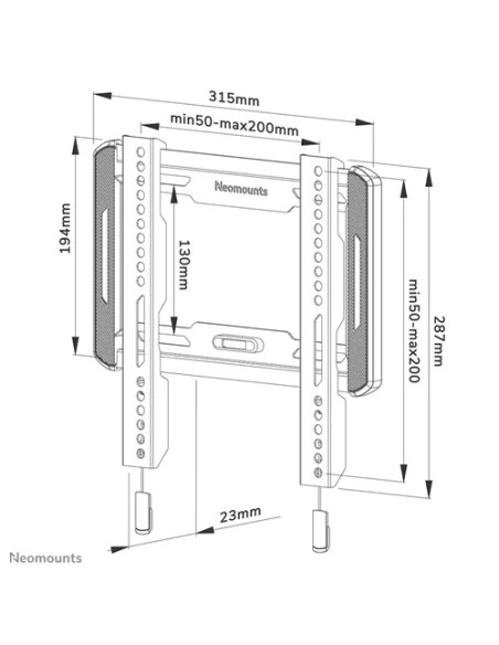 Suport TV / Monitor NEOMOUNTS Suport perete NM 24"-55" 45kg ng