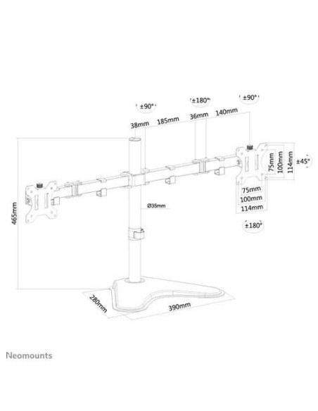 Suport TV / Monitor NEOMOUNTS Suport dublu mon. birou NM 10"-32" 8kg