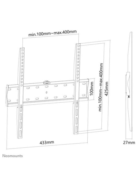 Suport TV / Monitor NEOMOUNTS Suport perete NM 32"-55" 40kg ng