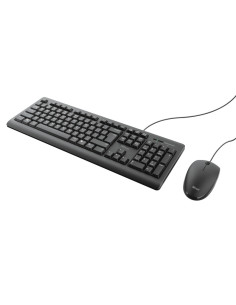 Kit mouse tastatura TRUST Kt Trust Primo cu fir, negru